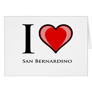 Cartão Eu amo San Bernardino