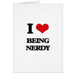 Cartão Eu amo ser Nerdy