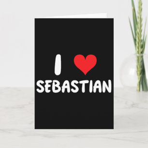 Cartão Eu Amo Sestian - Coração - Nome
