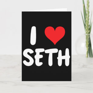 Cartão Eu Amo Seth - Coração - Nome 