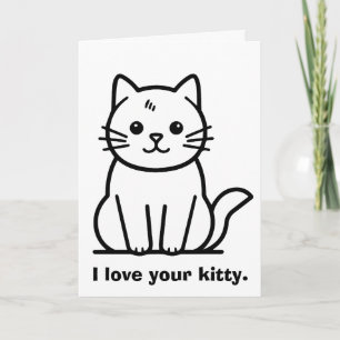 Cartão Eu Amo Seu Dia dos Namorados Kitty
