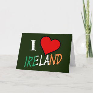 Cartão Eu amo sobreposição gct Irlanda