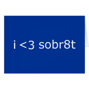 Cartão Eu Amo Sobriedade