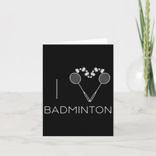 Cartão Eu Amo Treinador de Jogador de Equipe de Badminton