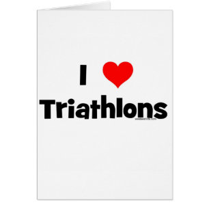 Cartão Eu amo Triathlons