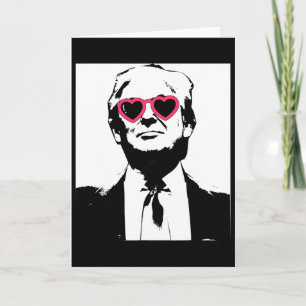 Cartão Eu Amo Trump Coração Rosa Óculos Punk Rock Rave EU