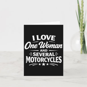 Cartão Eu amo uma mulher e várias motocicletas - 