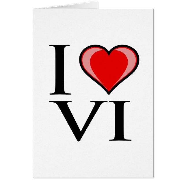Cartão Eu amo VI - Virgin Islands (Frente)