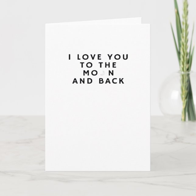 Cartão Eu Amo Você Até a Lua e de Volta Estética Sentimen (Frente)