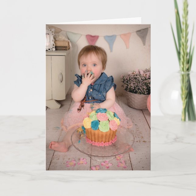 CARTÃO EU AMO VOCÊ COMO UMA CRIANÇA GORDA AMA BOLO SAUDAÇ (Frente)