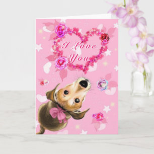Cartão Eu Amo Você - Cuppy Com Fita Rosa - Adicionar Nom
