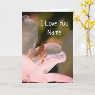 Cartão Eu Amo Você Flor Azaléia Personalizada 