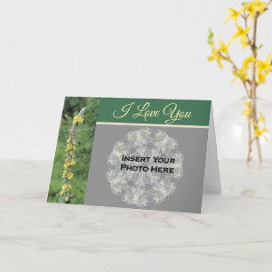 Cartão Eu Amo Você Flor de Mullein Personalizada