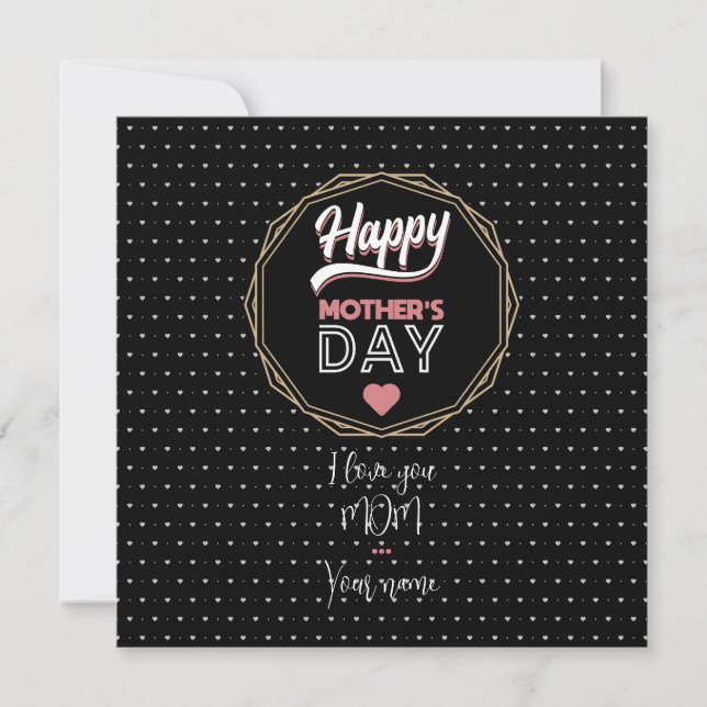 Cartão Eu amo você mãe (Frente)