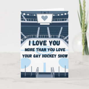 Cartão Eu amo você mais do que Gay Hockey Show