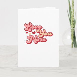 Cartão Eu Amo Você Mais Estilo Moderno Limpo 