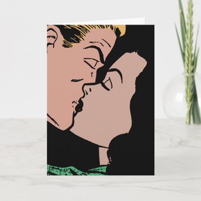 CARTÃO EU AMO VOCÊ RETRO GREETING CARD (Frente)