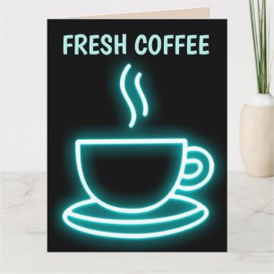 CARTÃO EU AMO VOCÊ UM MUITO CAFÉ PLACA DE NÉON ENQUADRÁVE