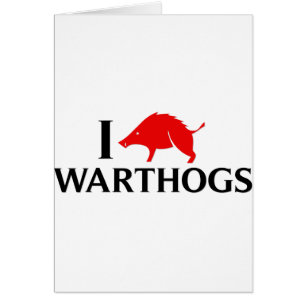 Cartão Eu amo Warthogs