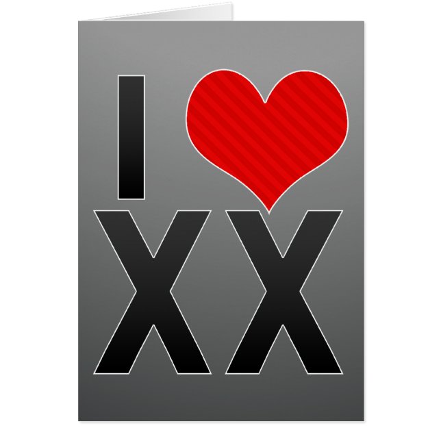 Cartão Eu amo XX (Frente)