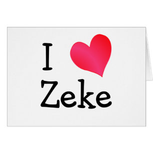 Cartão Eu amo Zeke