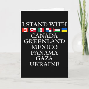 Cartão Eu Apoio O Canadá Groenlândia México Panamá Gaza U