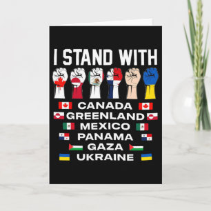 Cartão Eu Apoio O Canadá Groenlândia México Panamá Gaza U