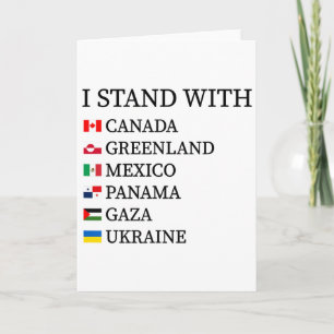 Cartão Eu Apoio O Canadá Groenlândia México Panamá Gaza U