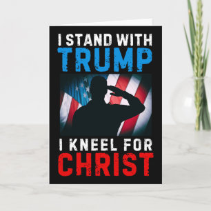 Cartão Eu Apoio Trump É Meu Presidente Ajoelhe-se Jesus C