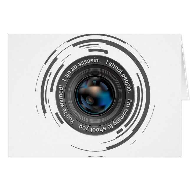 Cartão Eu atiro em pessoas (Frente Horizontal)