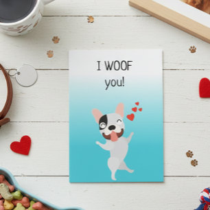 Cartão Eu Au Au Você Amor Fofo Aniversário Cachorro