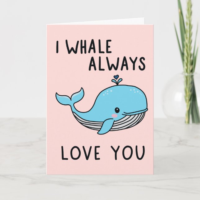 Cartão "Eu Baleia Sempre Te Amo" (Frente)