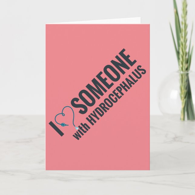 Cartão Eu Caco Alguém com Hidrocefalia (Frente)
