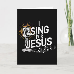 Cartão Eu Canto Para Jesus Cristão Inspirador Premium