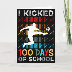 Cartão Eu Chutei 100 Dias De Esporte Escolar De Futebol 1