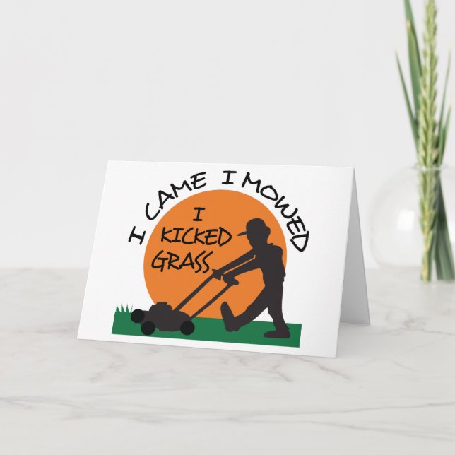 Cartão Eu Chutei Grass (Frente)