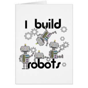 Cartão Eu construo robôs
