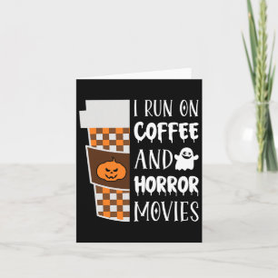 Cartão Eu Corro No Café E Filmes De Horror No Fúcil De Ha