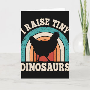 Cartão Eu Crio Dinossauros Minúsculos Amante de Frango Fa