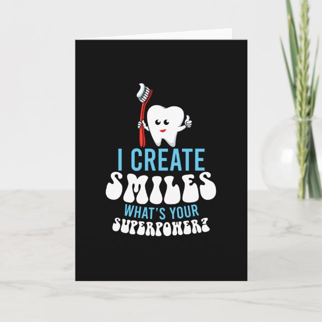 Cartão Eu Crio Smile Superpower Dentist (Frente)