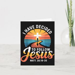 Cartão Eu Decidi Seguir Jesus Mateus 28-19-20