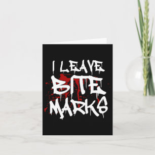 Cartão Eu Deixo Bite Marks Divertido Halloween Vampiro Sa