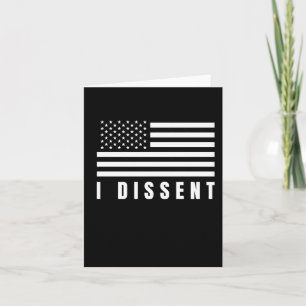 Cartão Eu Discordo da bandeira americana