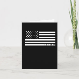 Cartão Eu Discordo da bandeira americana 1