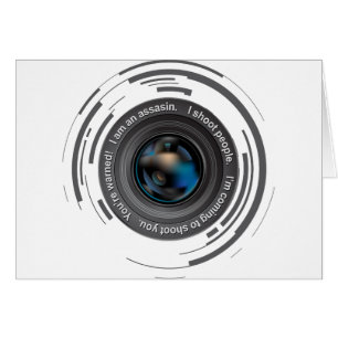 Cartão Eu disparo em pessoas