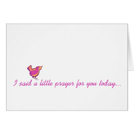 Cartão Eu disse uma oração pequena…