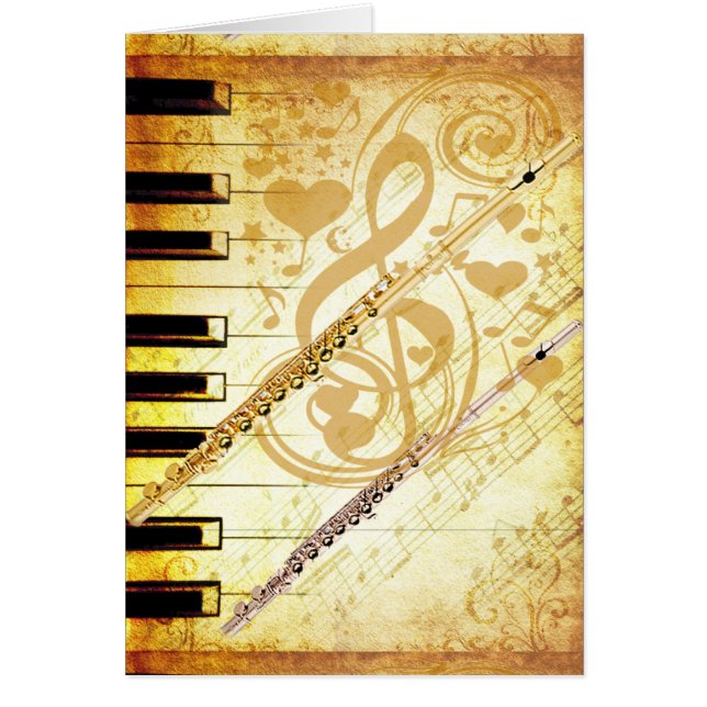 Cartão Eu e os meus Flutes. (Frente)