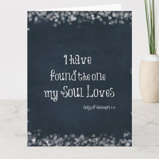 Cartão Eu encontrei aquele que minha alma ama Versículo d (Frente)