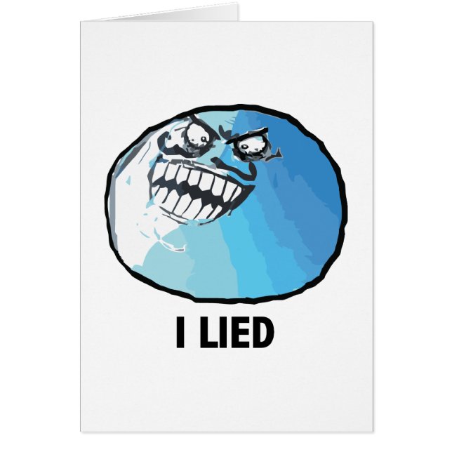 Cartão Eu encontrei-me cara Meme da raiva (Frente)