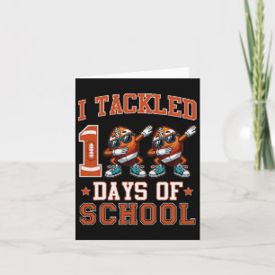Cartão Eu Enfrentei 100 Dias De Futebol Escolar Dabbing 1